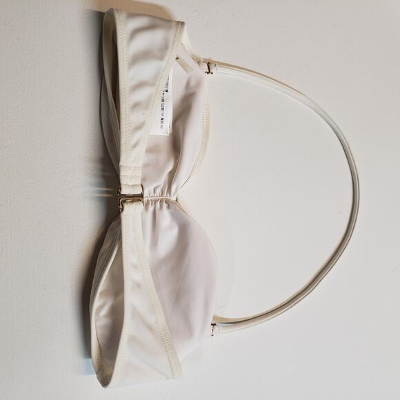 Forever 21 Womens Small White Bikini Bathing Suit Top - Picture 2 of 3